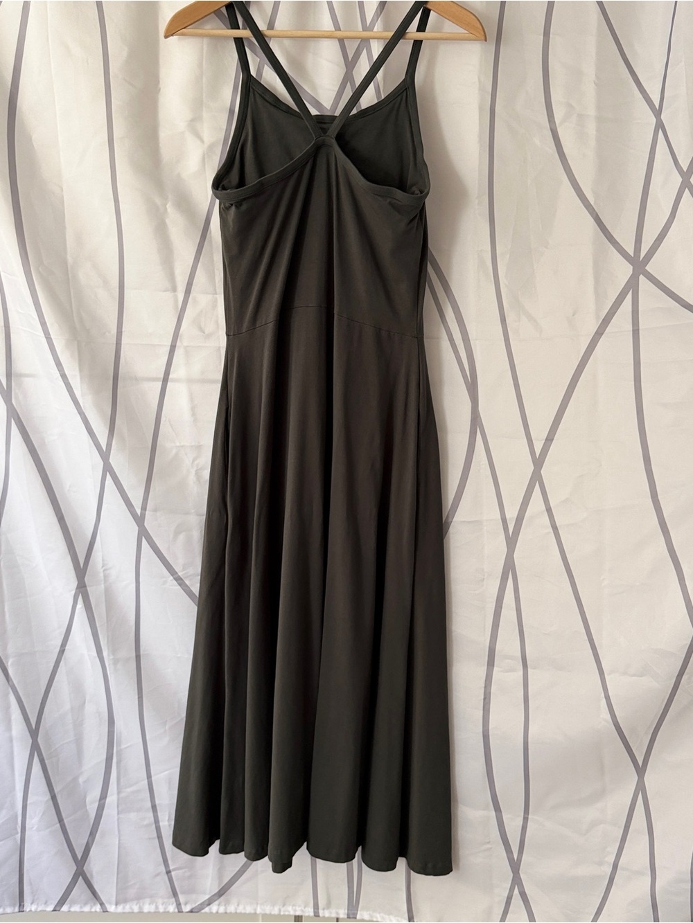 PACT Women's Large Organic Cotton Black Strappy Maxi Tank Dress - Picture 4 of 6